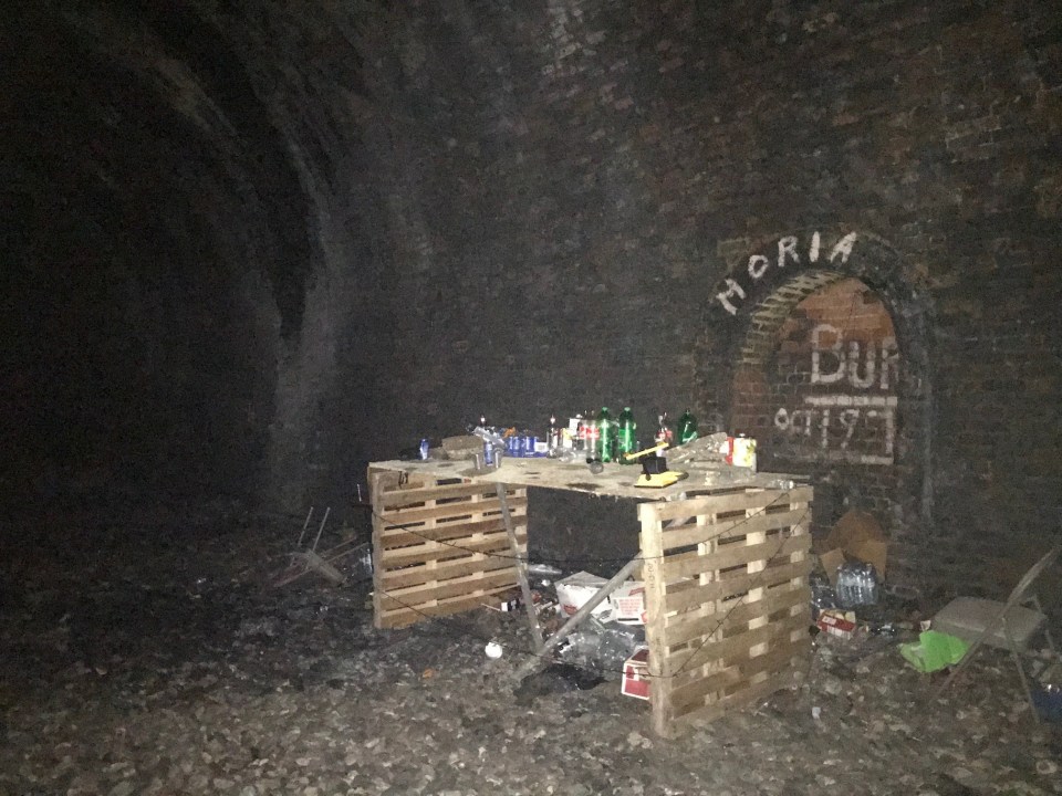 But police even discovered a makeshift bar