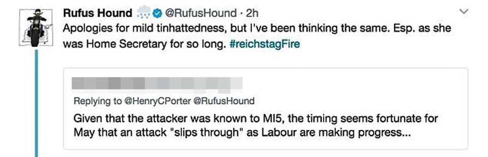 Viewers have urged ITV bosses to axe Hound from over his ‘outrageous’ comments about the Manchester Arena bombing