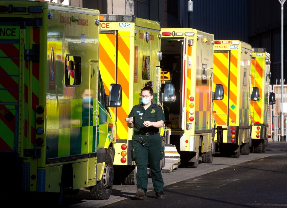 Ambulances have been seeing queuing up outside hospitals with Covid patients