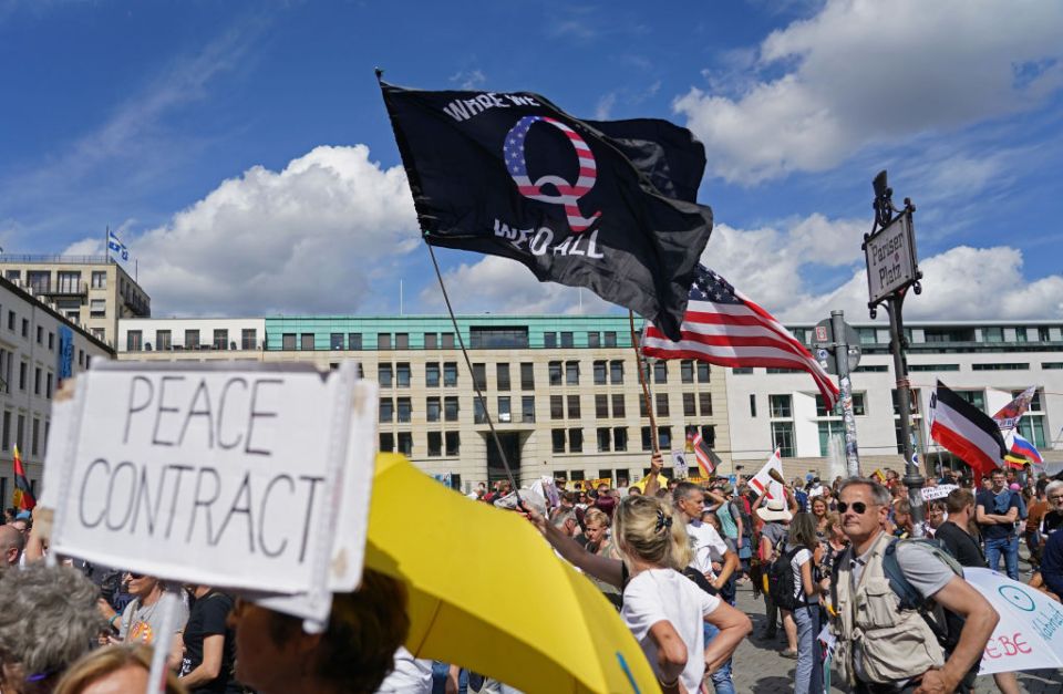 QAnon has been described as finding fertile ground In Germany