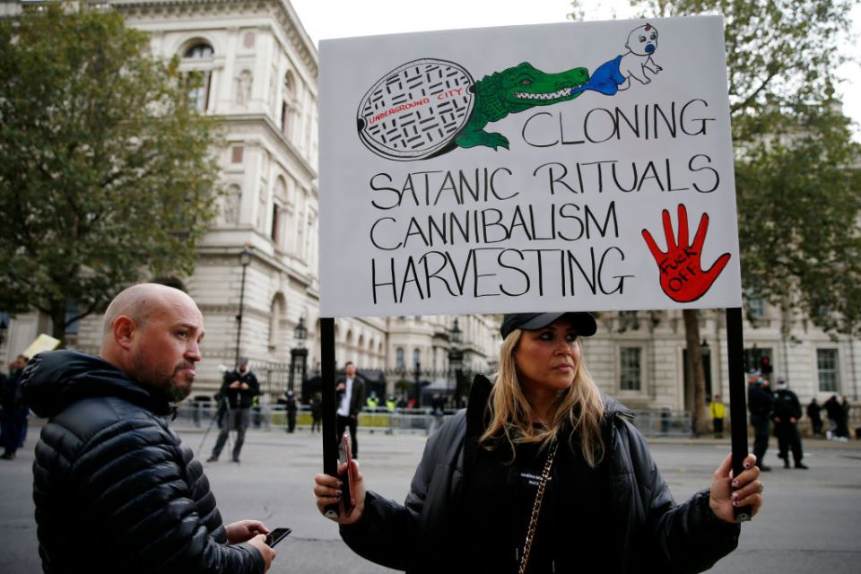 Satanic ritual cannibalism is a key part of conspiracy theories spread by QAnon