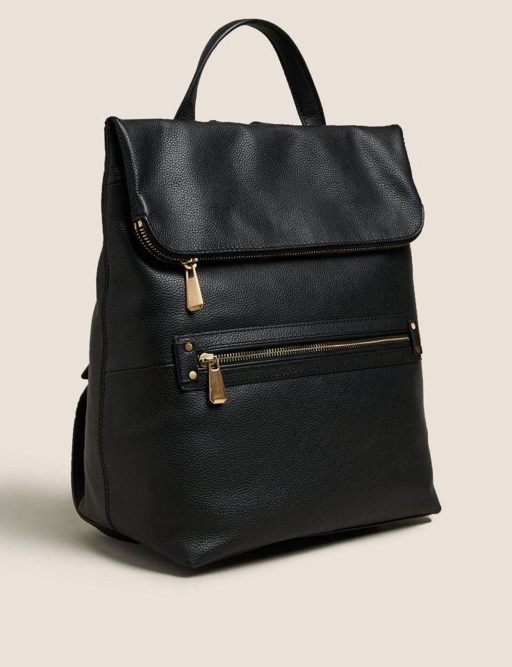 M&S Collection Leather Backpack