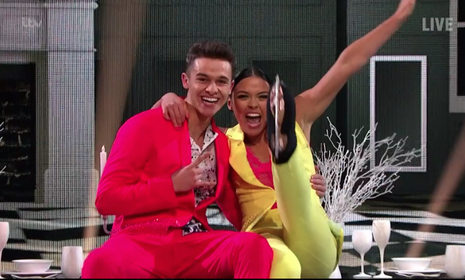 Joe and his pro partner Vanessa Bauer joked that Joe has to fall over at least once a day