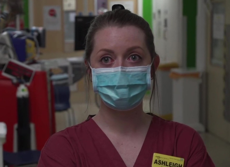 One nurse, Ashleigh, said medics are being forced to choose patients