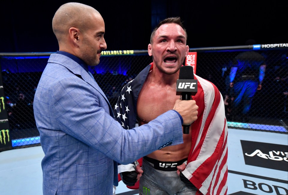 Michael Chandler channelled his inner Rick Flair in his post-fight interview at UFC 257