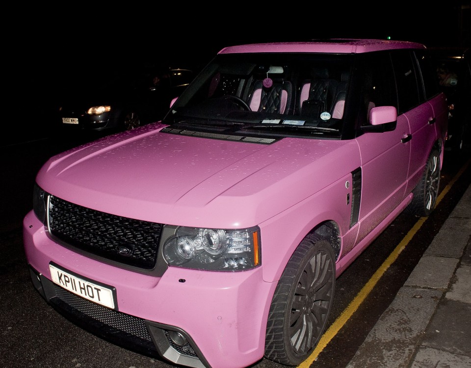 At the time, Katie’s pink Range Rover was spotted on sale at a used car dealership in Essex with the sign 'repo' on. Pictured in April 2019