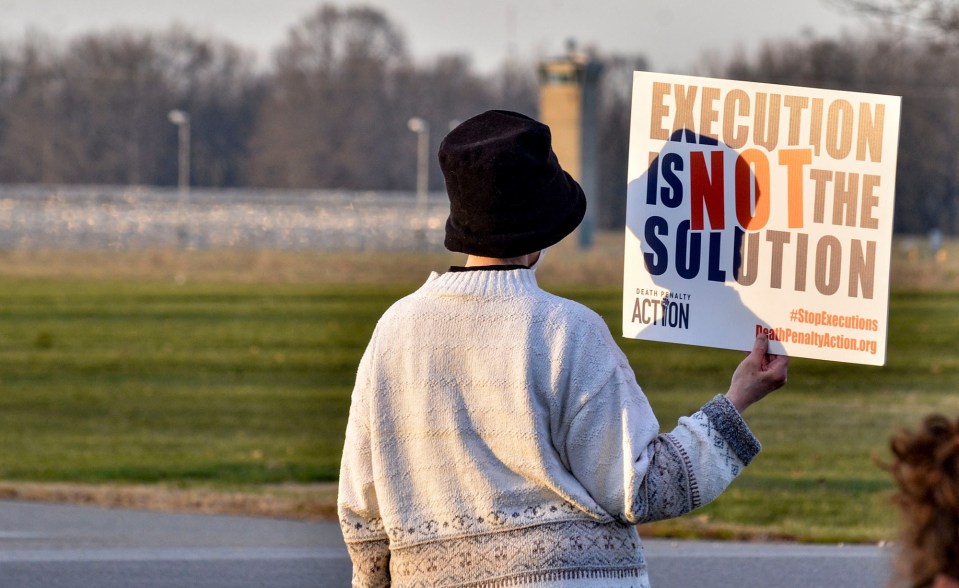 Protesters have been demonstrating outside Terre Haute, where Johnson is being held, since July 2020