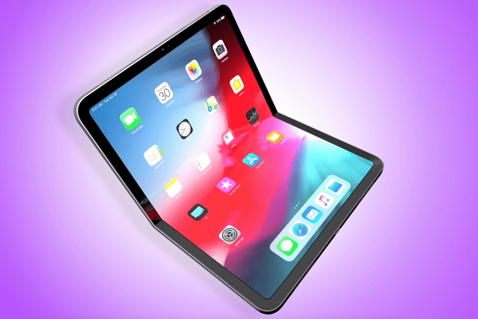A crude Sun Online mock-up of what a foldable iPad could look like