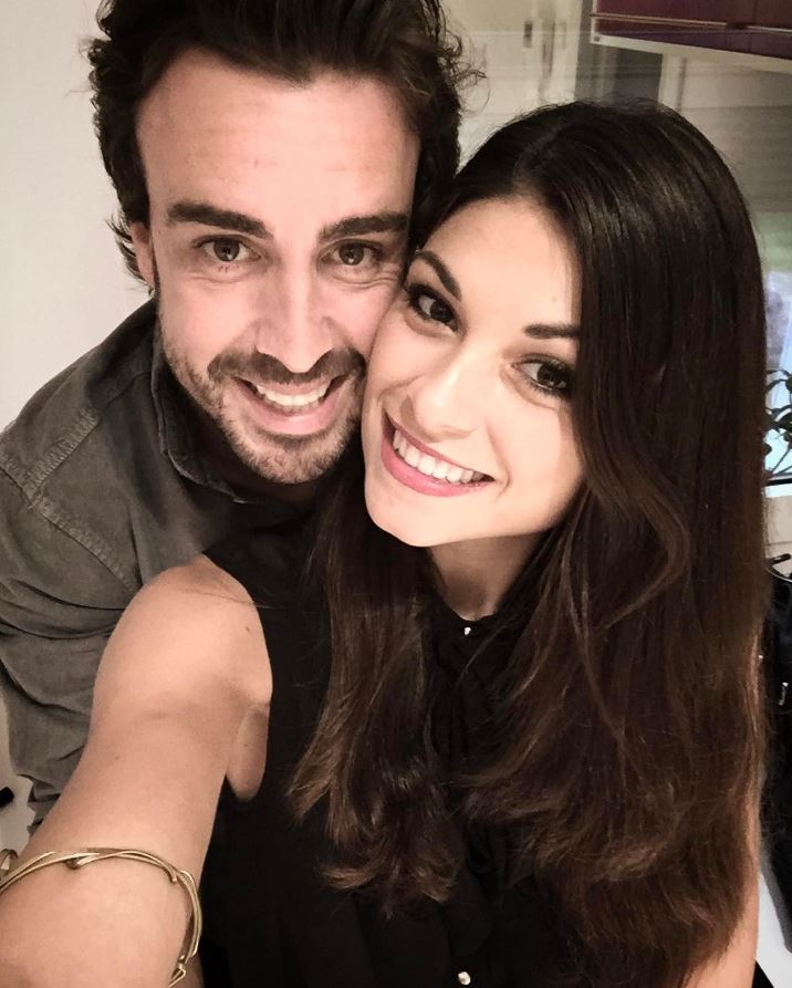 Alonso's girlfriend Linda Morselli is by the Spaniard's side in hospital following his accident