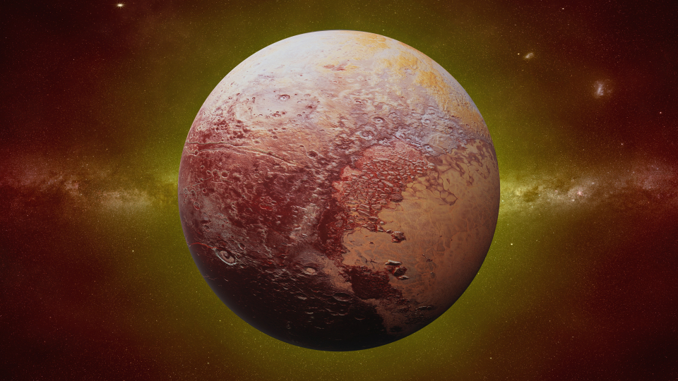 Artist's interpretation of the former planet, Pluto