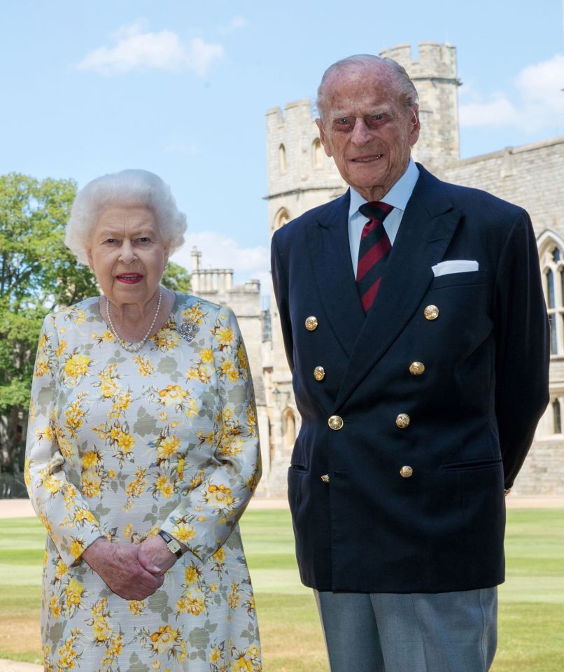 The Queen with Prince Philip at Windsor Castle