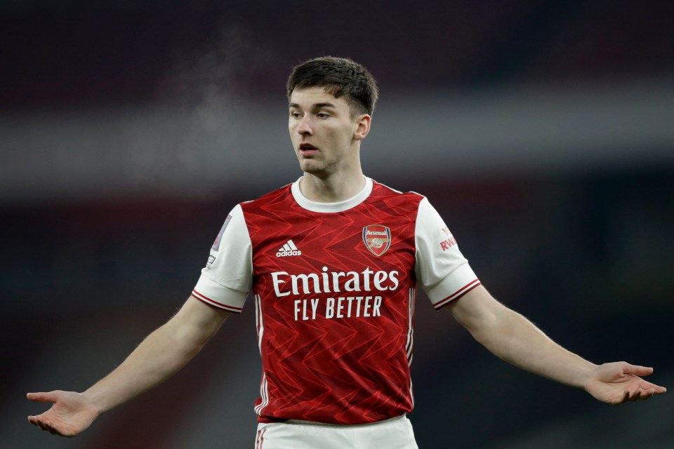 Kieran Tierney started on the bench against Benfica on Thursday