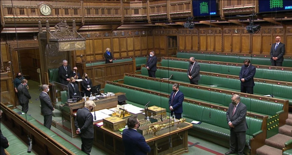 A minute's silence was held in the House of Commons 