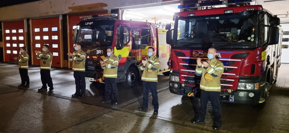 Wessex Fire and Rescue clap for Captain Sir Tom