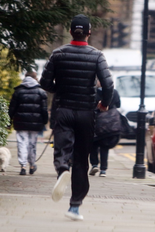 Tom made a run for it to avoid being spotted in West London