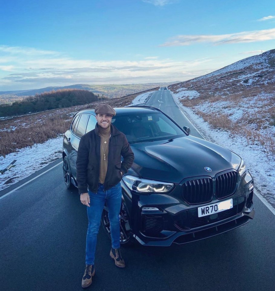 Tom with his beloved BMW which he drove 200 miles to see his new girlfriend