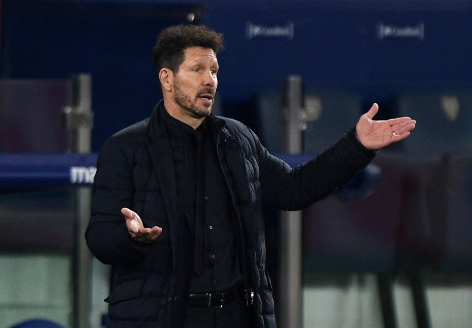 Diego Simeone is set to be without five key players