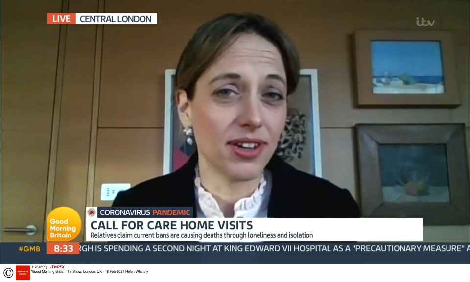 Care Minister Helen Whately said visiting rules may be relaxed