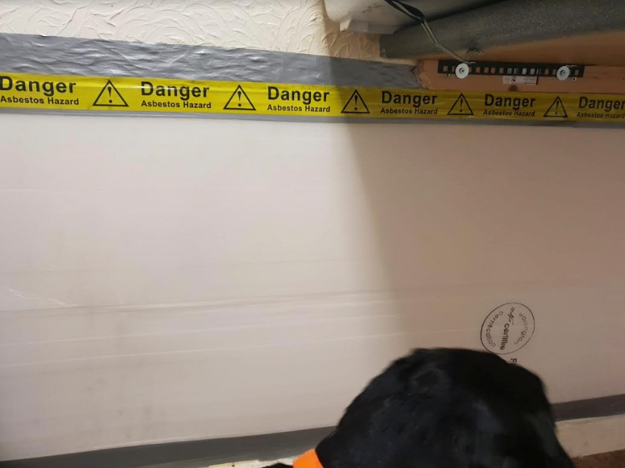 There was asbestos found in the walls of the family's flat in Swindon, Wiltshire