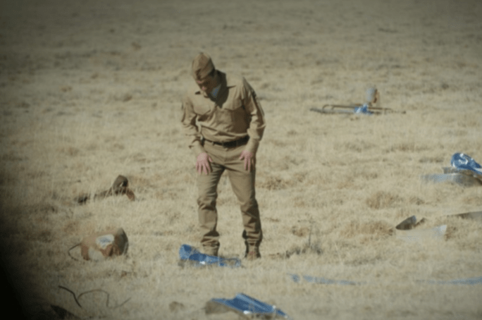 Marcel was the first military man to visit the desert crash site