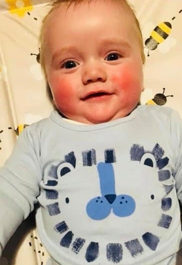 Anna realised the blue design on Raphael's pyjamas looked like something rather rude