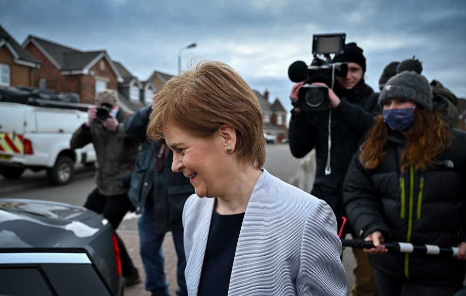 Ms Sturgeon gave a defiant answer to reporters today as she told them she's going nowhere