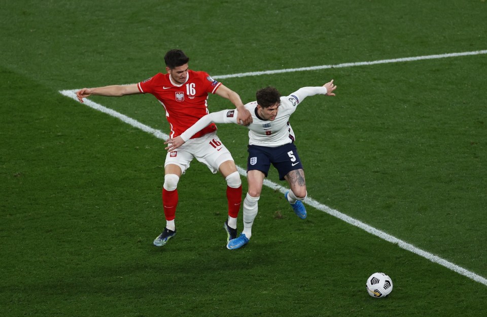 The defender struggled to control the ball, allowing Jakub Moder to score for Poland