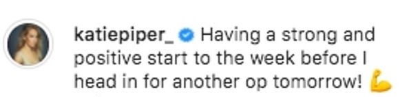 On Monday, she told fans about her planned operation