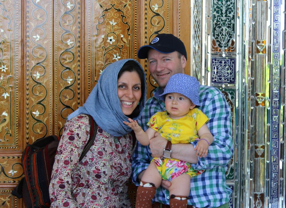 Nazanin Zaghari-Ratcliffe with her husband Richard Ratcliffe and their daughter Gabriella