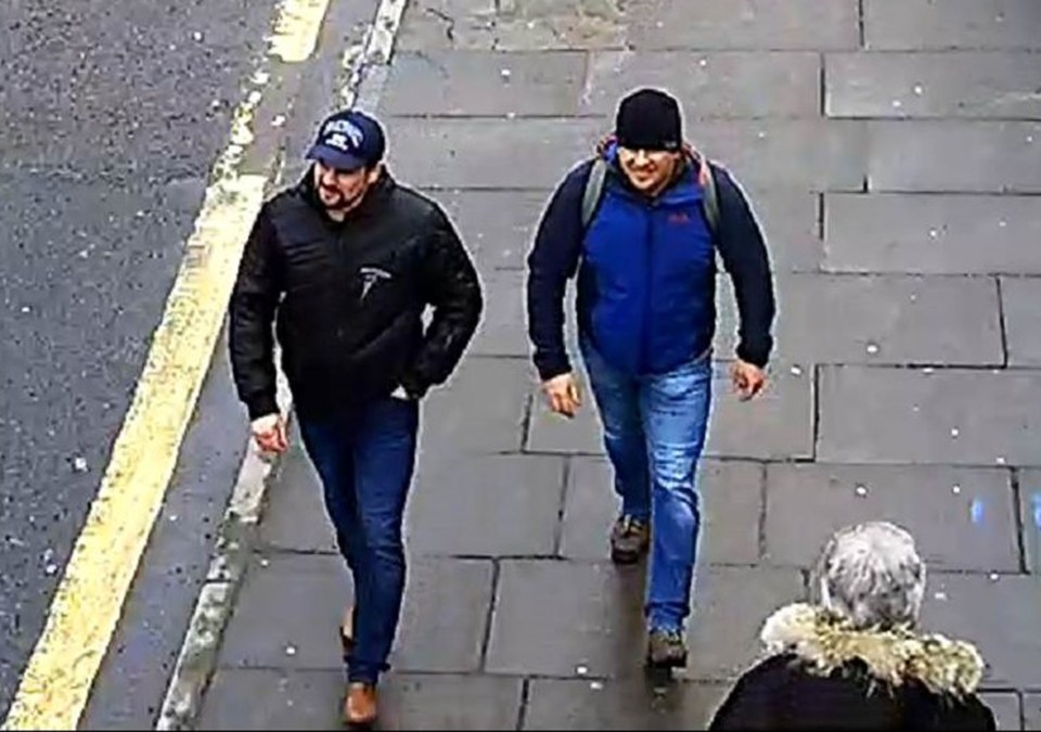 Alexander Petrov and Ruslan Boshirov pictured in Salisbury