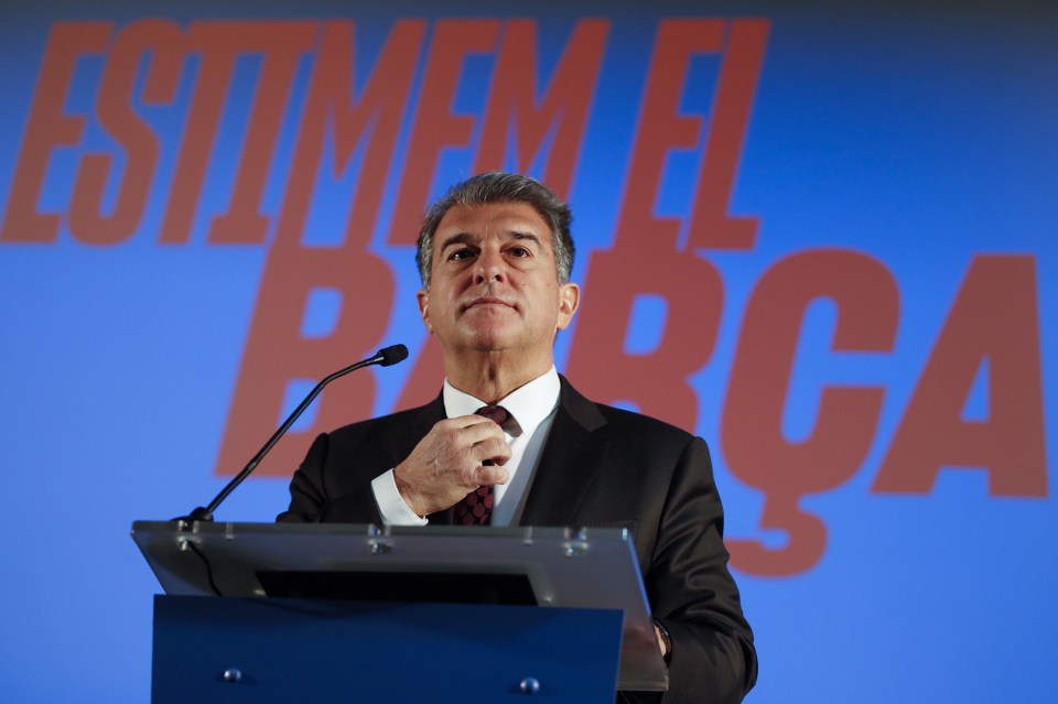 Laporta is hoping to be elected Barca president for the second time