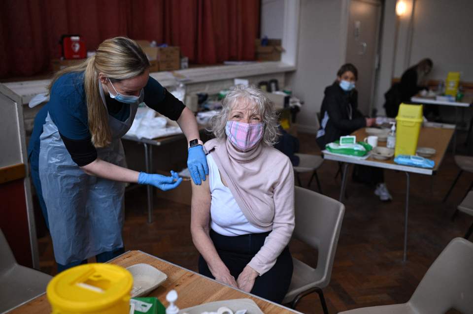 Brits aged 56 to 59 can now book their coronavirus jab online (File photo)