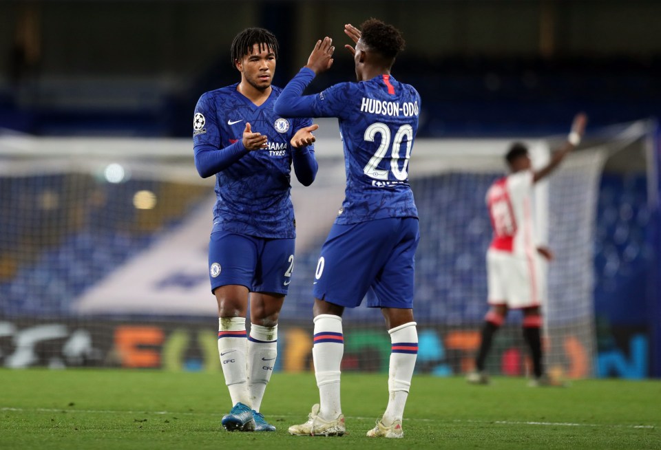 Reece James and Callum Hudson-Odoi are competing for a place in the side