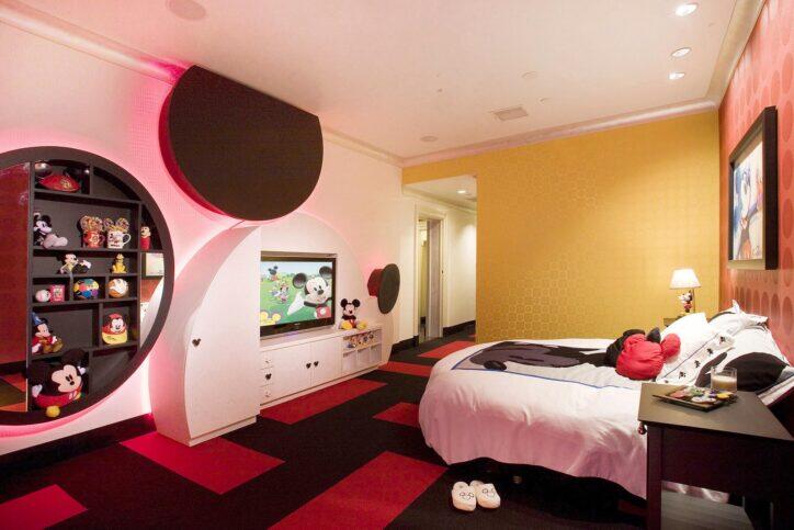 Mickey Mouse fans can stay at a suite dedicated to the famous character