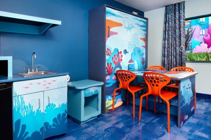 Finding Nemo fans can enjoy an underwater-themed suite