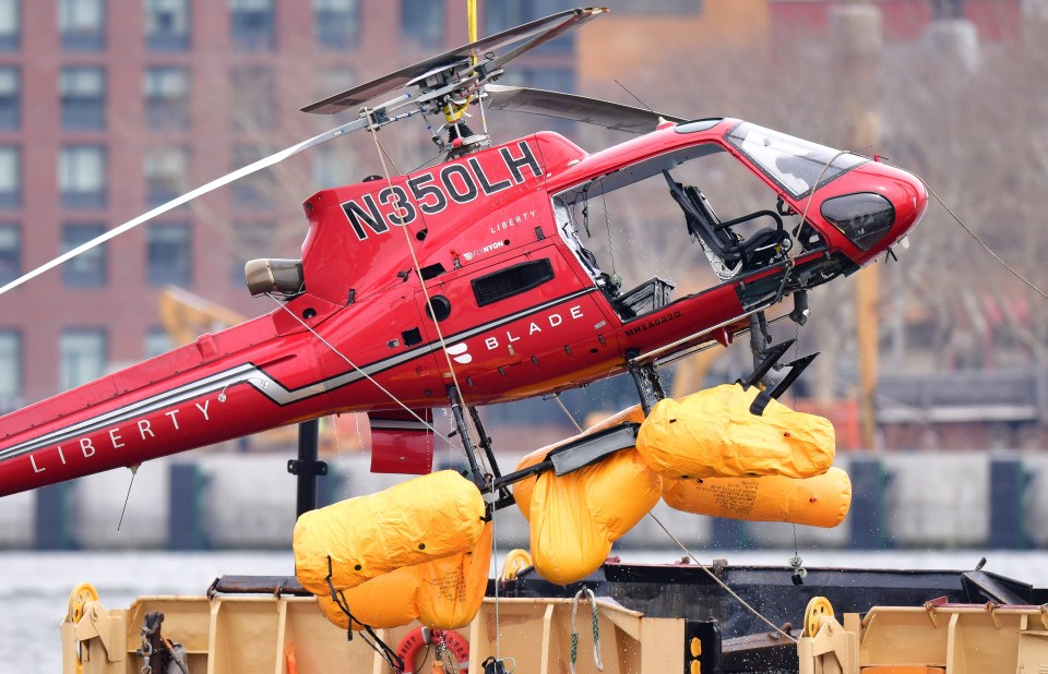 A helicopter crashed while carrying people for 'shoe selfies'