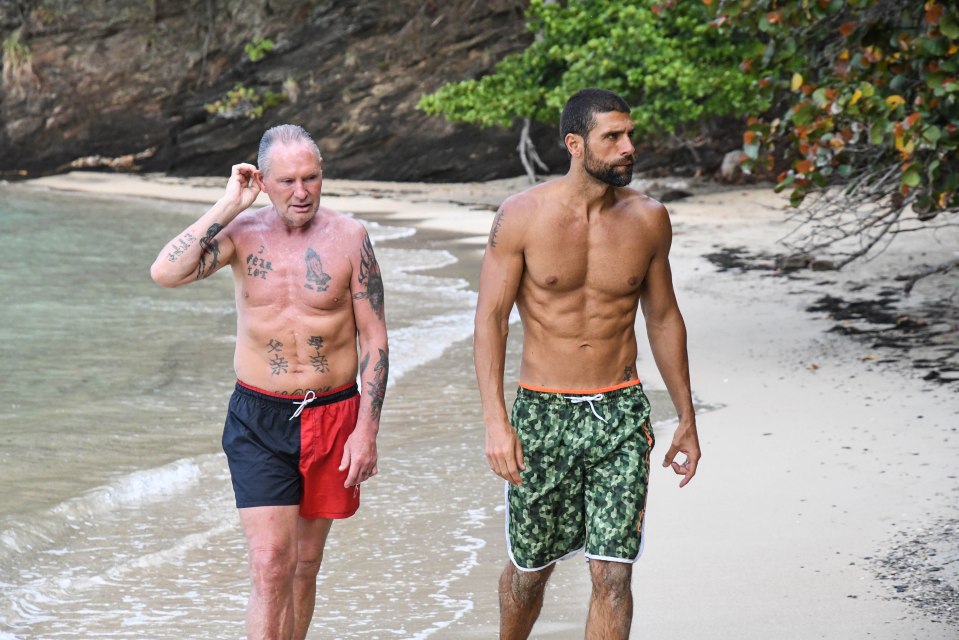 The former footballer is competing on the Italian version of the show on the Honduran islands of Cayo Cochinos
