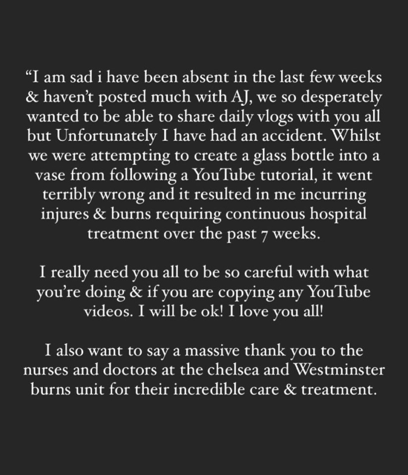 Abbie yesterday broke her silence with this statement online