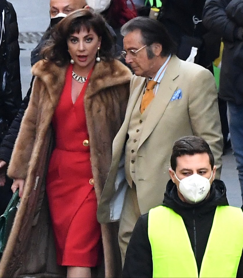She was filming alongside Al Pacino in Rome