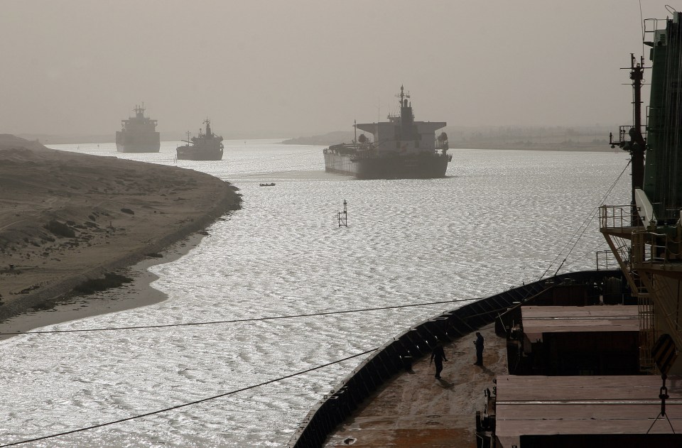 A stream of ships have been left stuck on the Suez Canal