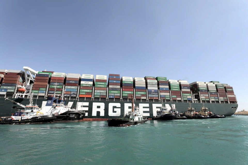Two more tugboats were sent to try and free the stricken ship