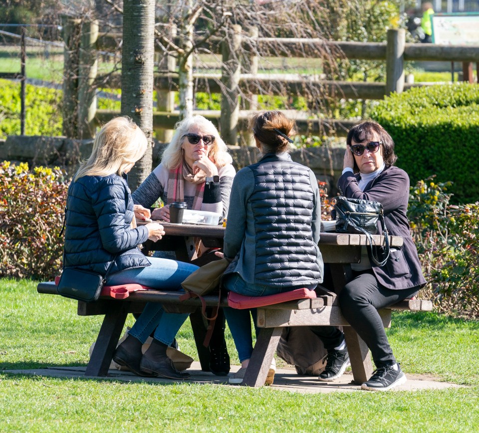 People enjoying the hot weather in Southend, Essex