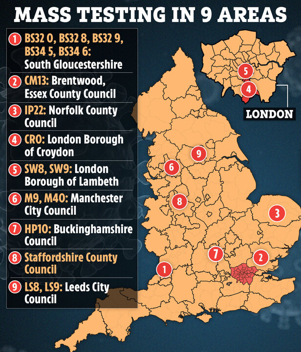 Where surge testing is currently taking place, as of March 1