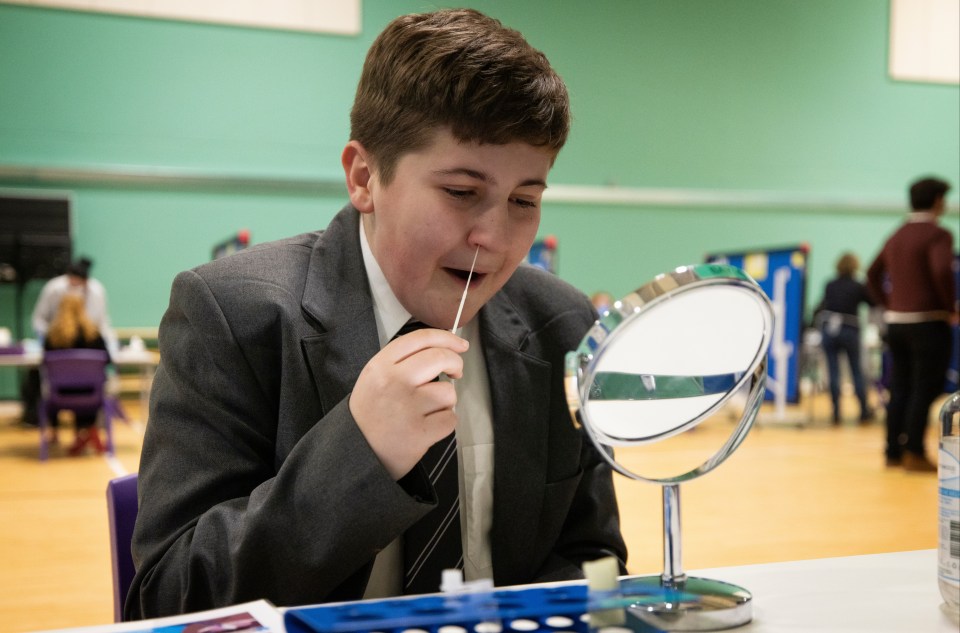 Children who test positive have to go home and self-isolate for 10 days