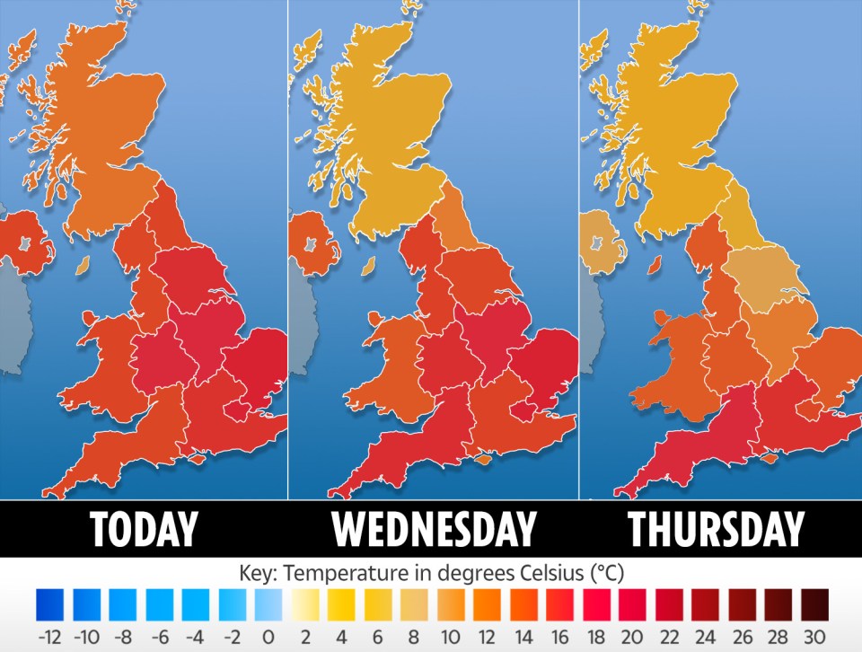 It's set to be a scorcher in the next few days