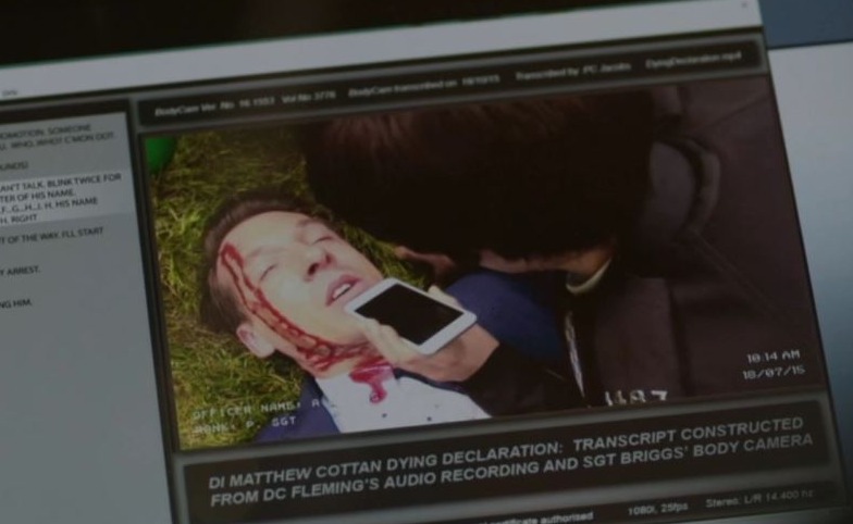 Matthew Cottan gives Morse code clues as he lies dying in Series 3