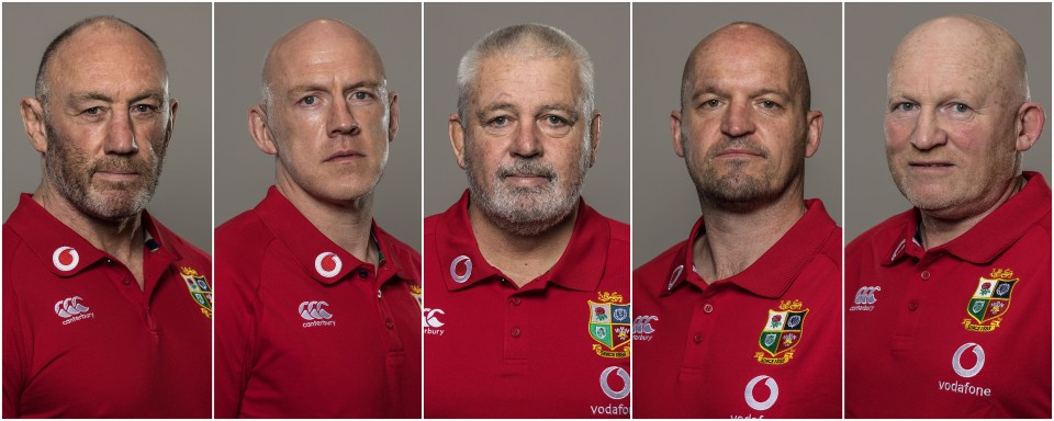 Gatland is joined by Gregor Townsend, Robin McBryde, Steve Tandy and Neil Jenkins