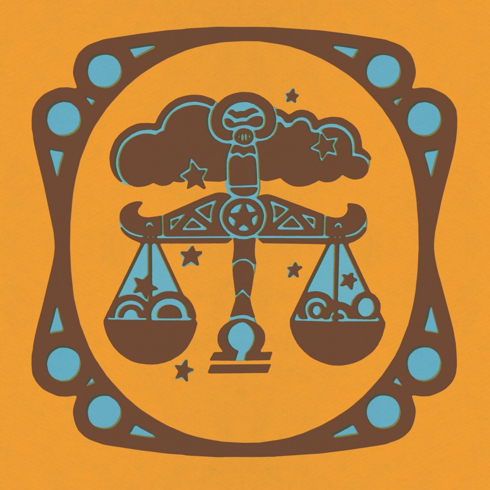 Balanced Libra is represented by the scales