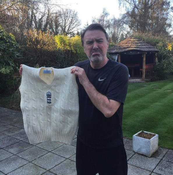 Phil Tuffnell and his shrunk England jumper