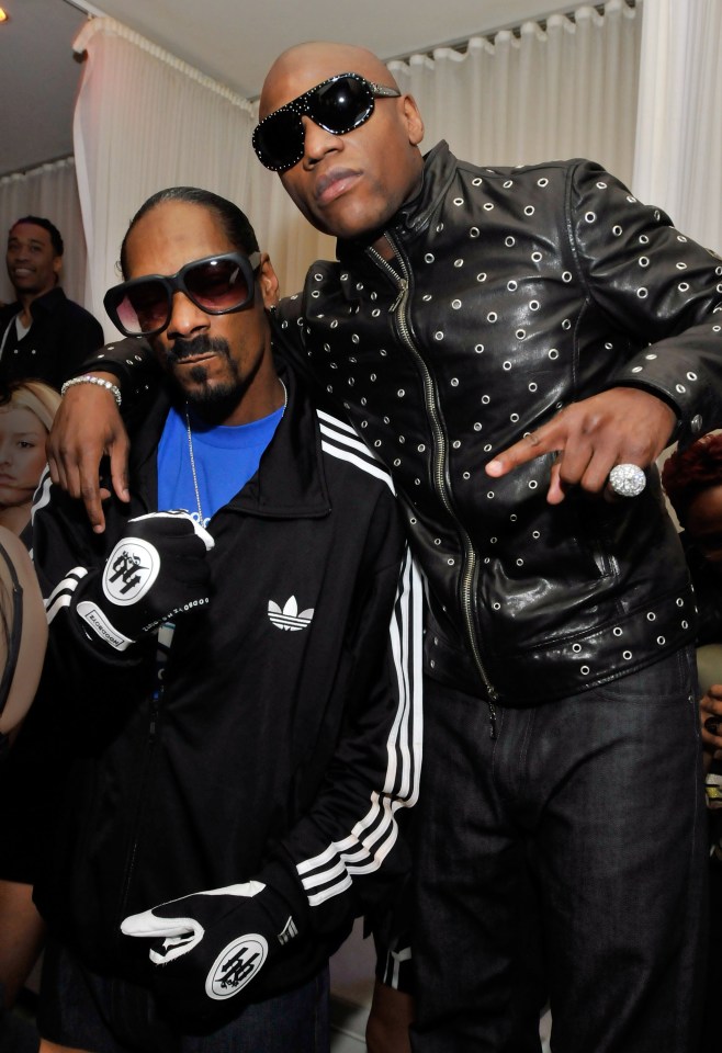 Rapper Snoop Dogg and Floyd Mayweather pictured in 2011